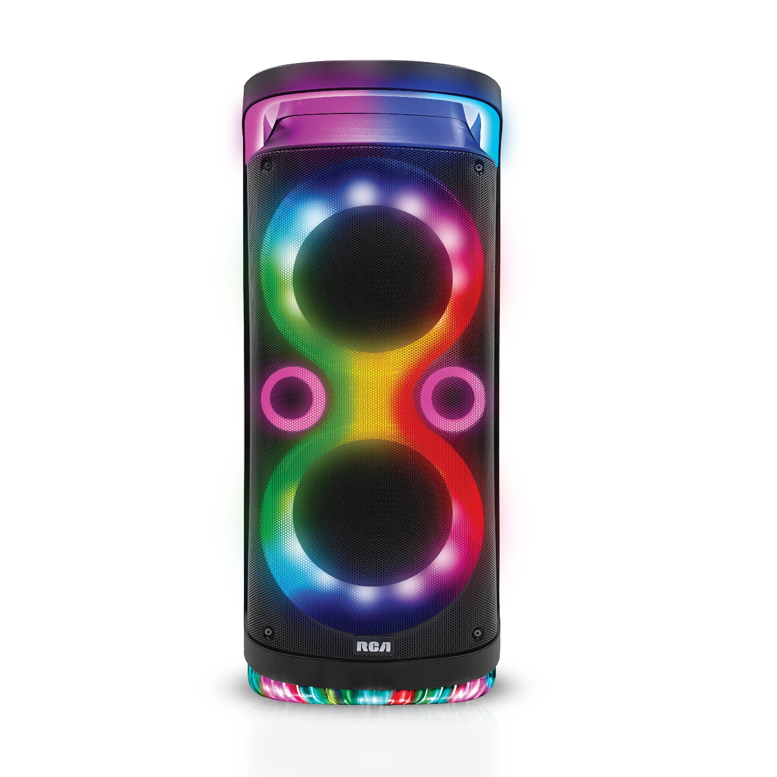 RCA Disco 2108 Flame Effect Bluetooth Party Speaker with Dual 8