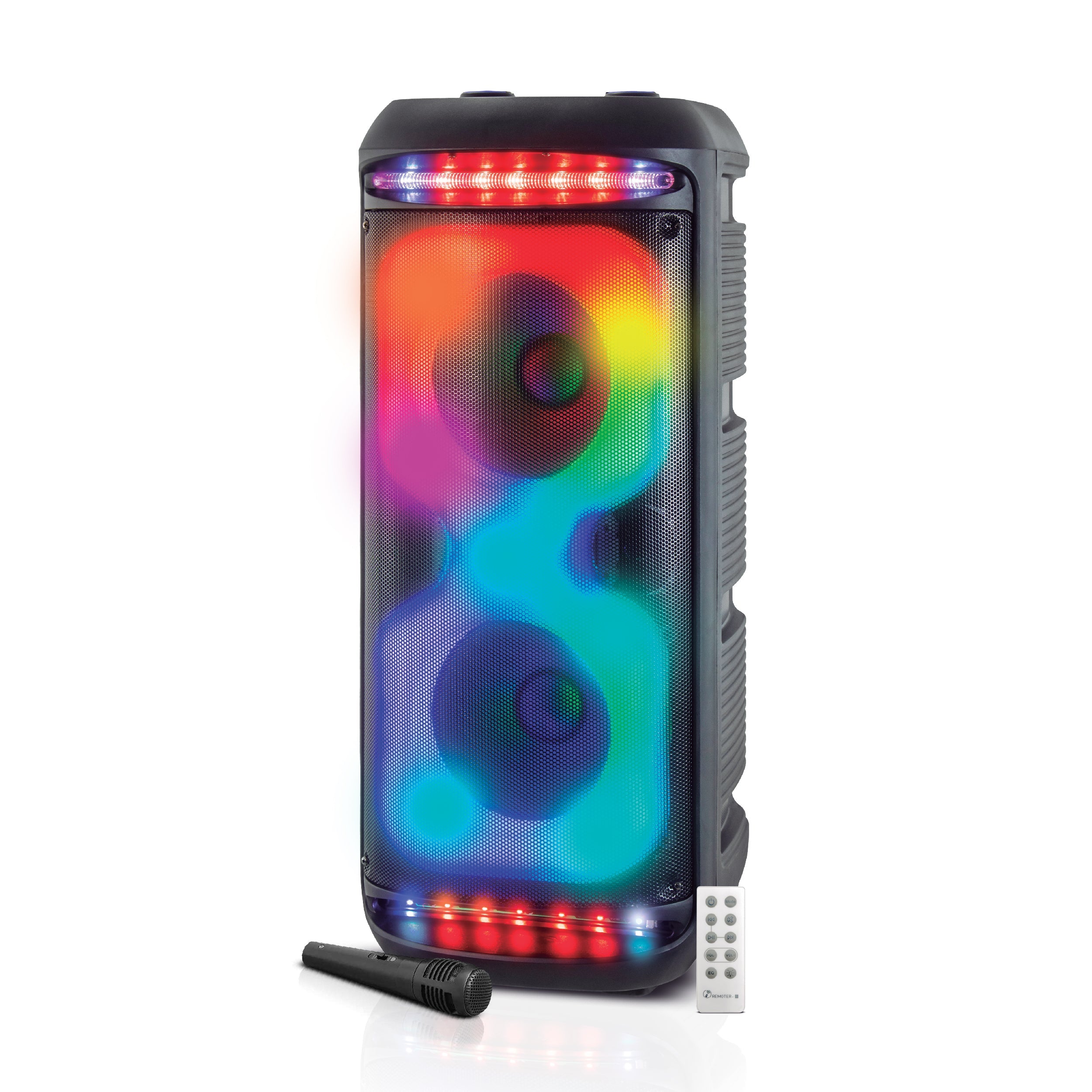 RCA Disco 2110 Flame Effect Bluetooth Party Speaker with Dual 8