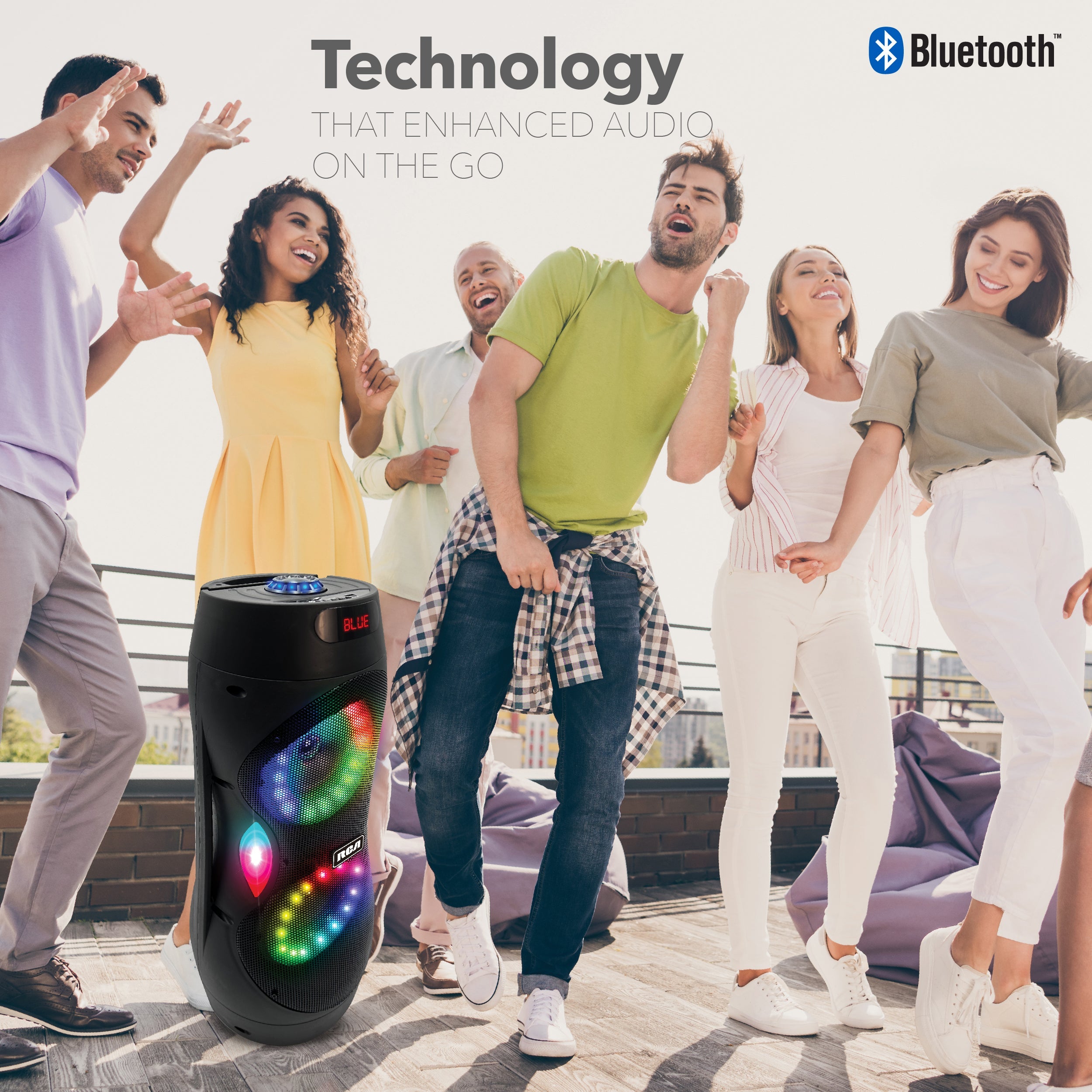 RCA Disco 206 RGB Wireless Party Speaker with Dual 6.5