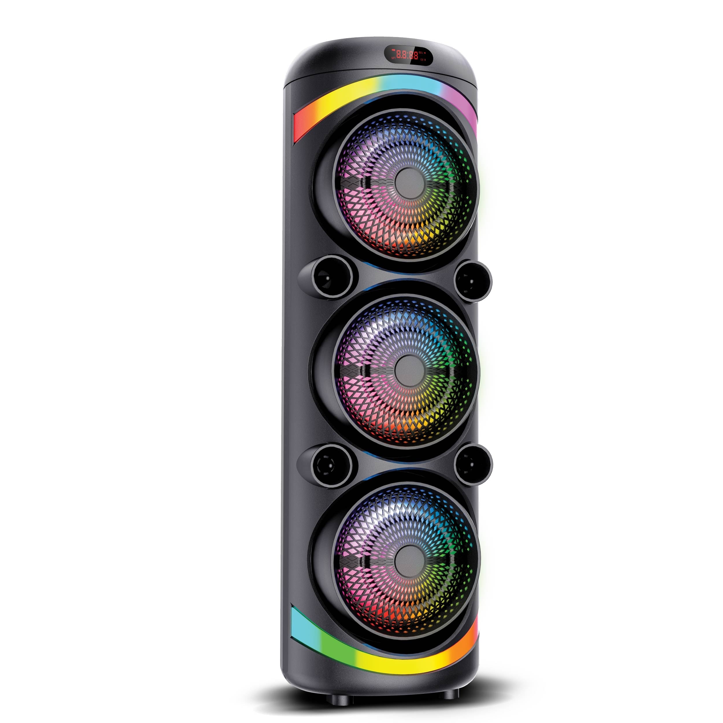 RCA FLEX-2108 Portable Bluetooth Speaker Wireless Karaoke Speaker with Mic & RGB Light
