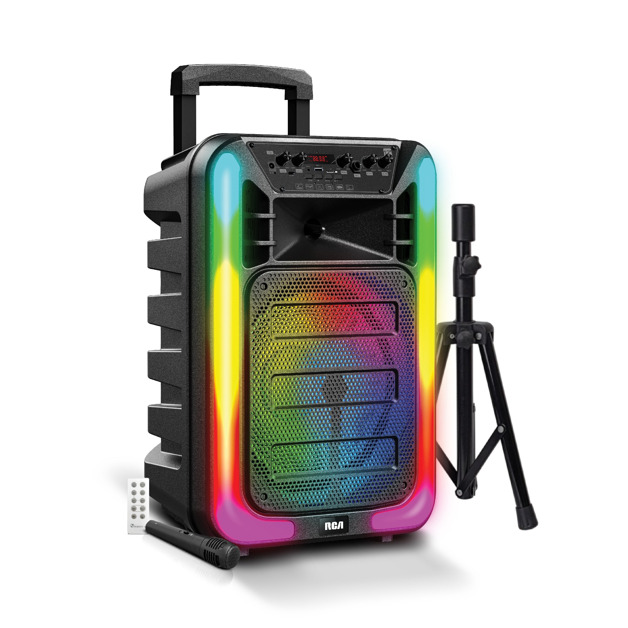 RCA Disco 15 Flame Effect Bluetooth Party Speaker with 15