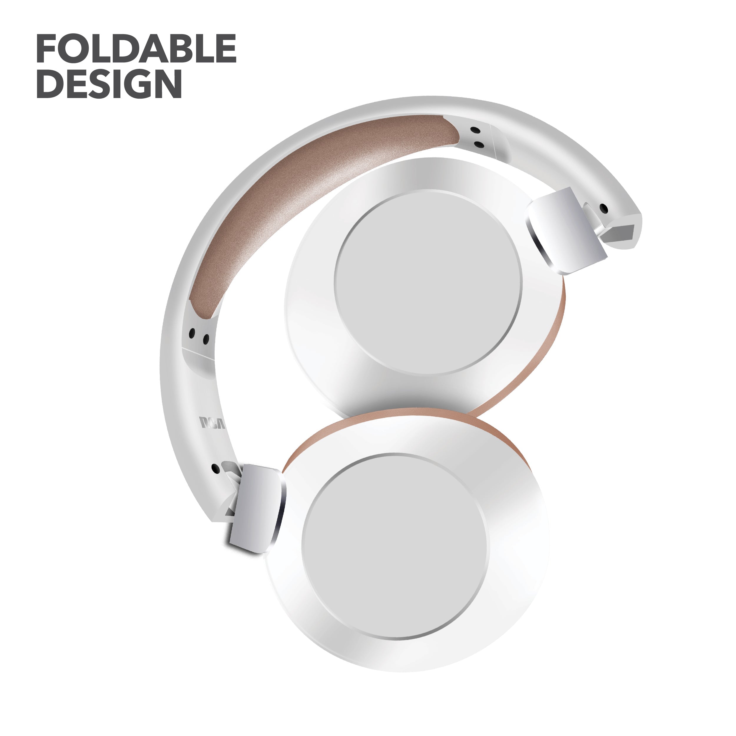 RCA Wave-54 Wireless Over-Ear Bluetooth Headphones, 12H Playtime, Hi-Res Audio