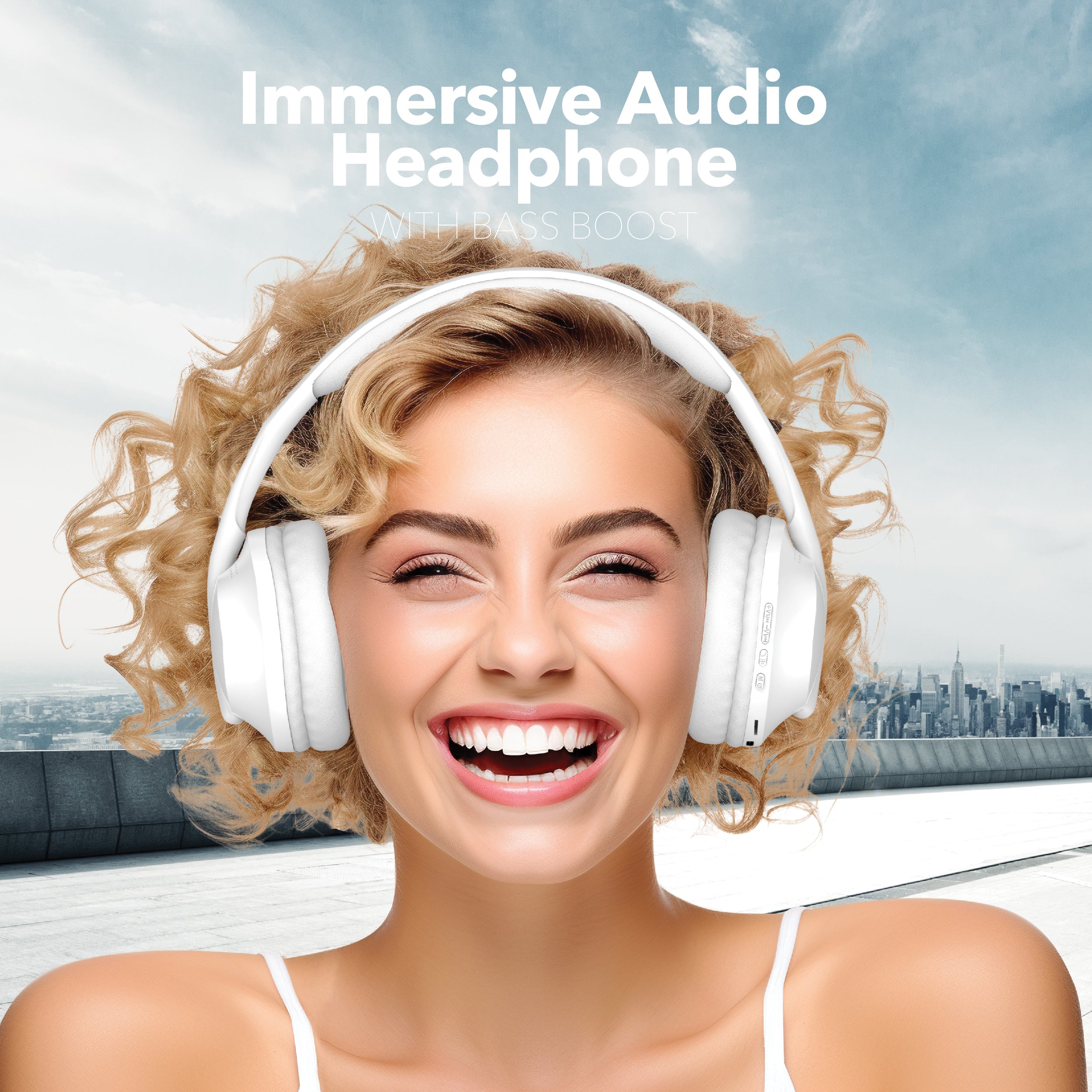 RCA Wave-55 Wireless Over-Ear Bluetooth Headphones, 12H Playtime, Hi-Resolution Audio