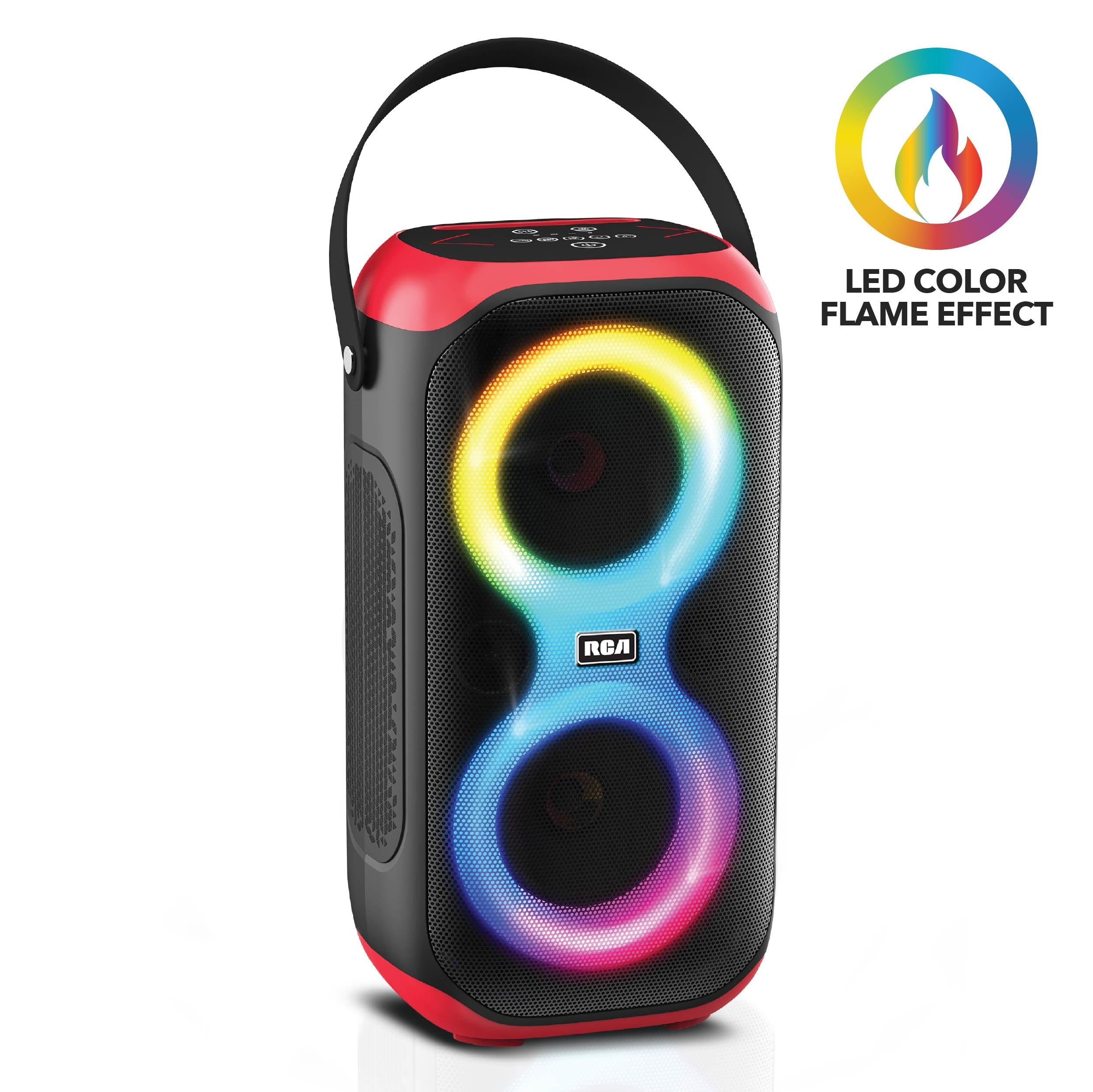 RCA BEAT-10 Portable Bluetooth Speaker Wireless Karaoke Speaker with Mic & RGB Light