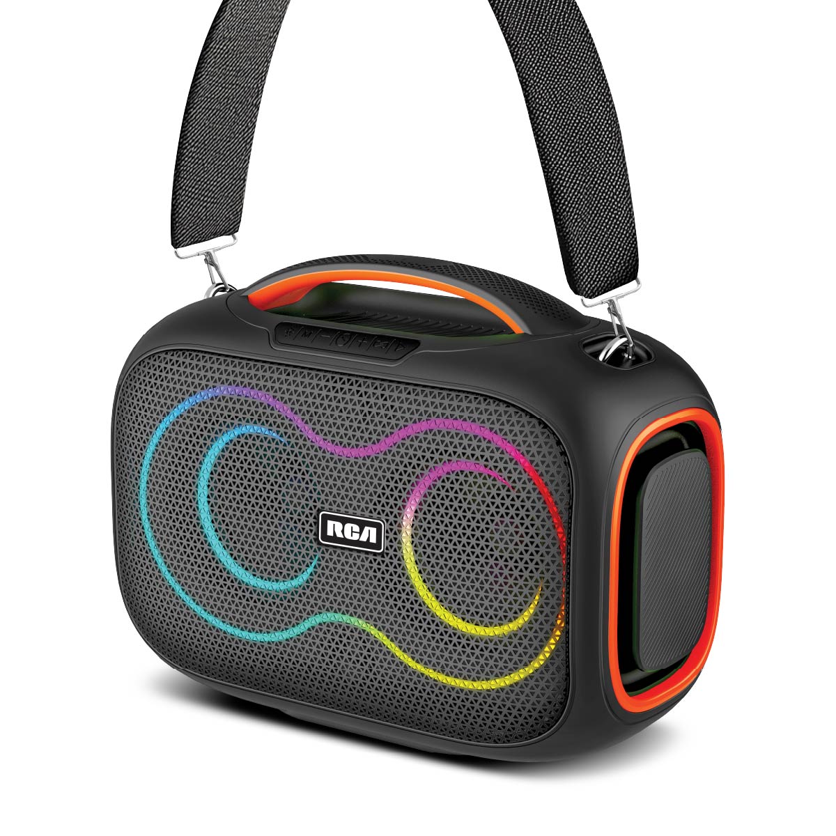 RCA FLAME-206 Portable Bluetooth Speaker Wireless Karaoke Speaker with Mic & RGB Light