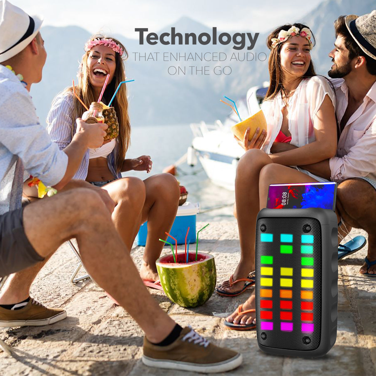 RCA Disco 203 RGB Wireless Party Speaker with Dual 3