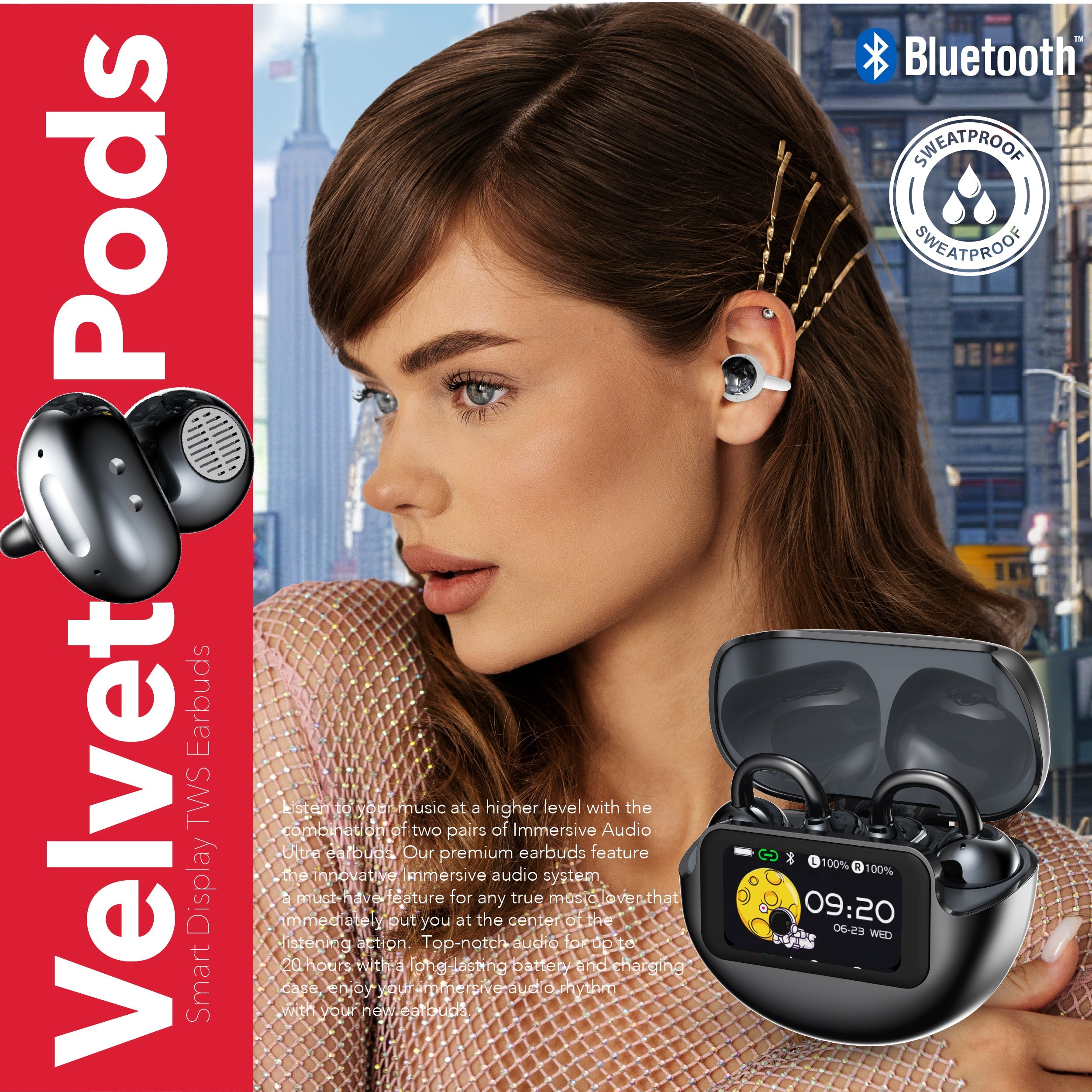 RCA TUNE-45 True Wireless Earbuds with Touch Controls & Voice Assistant