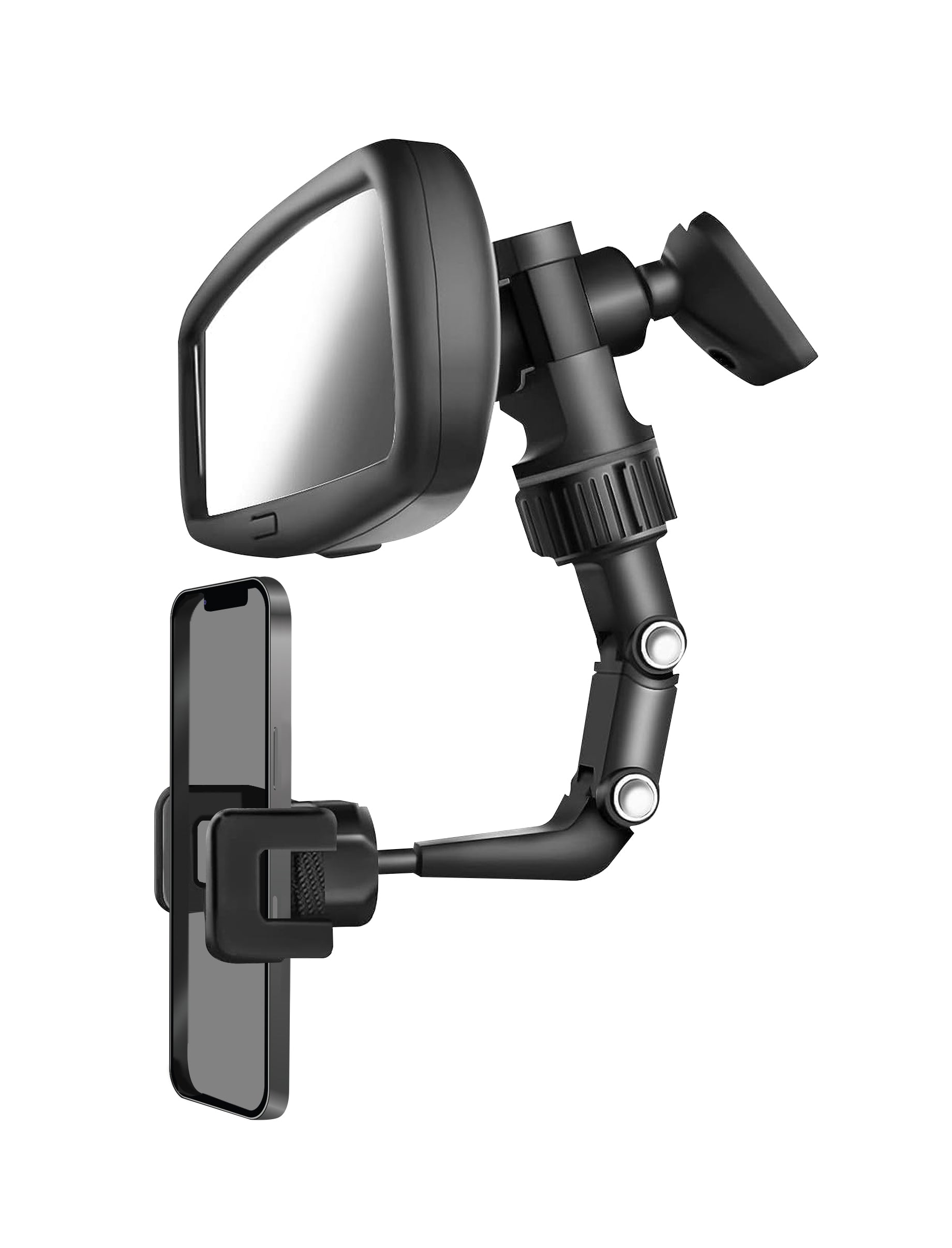RCA Rearview Car Mount – Adjustable Multi-Joint Phone Holder for Universal Use