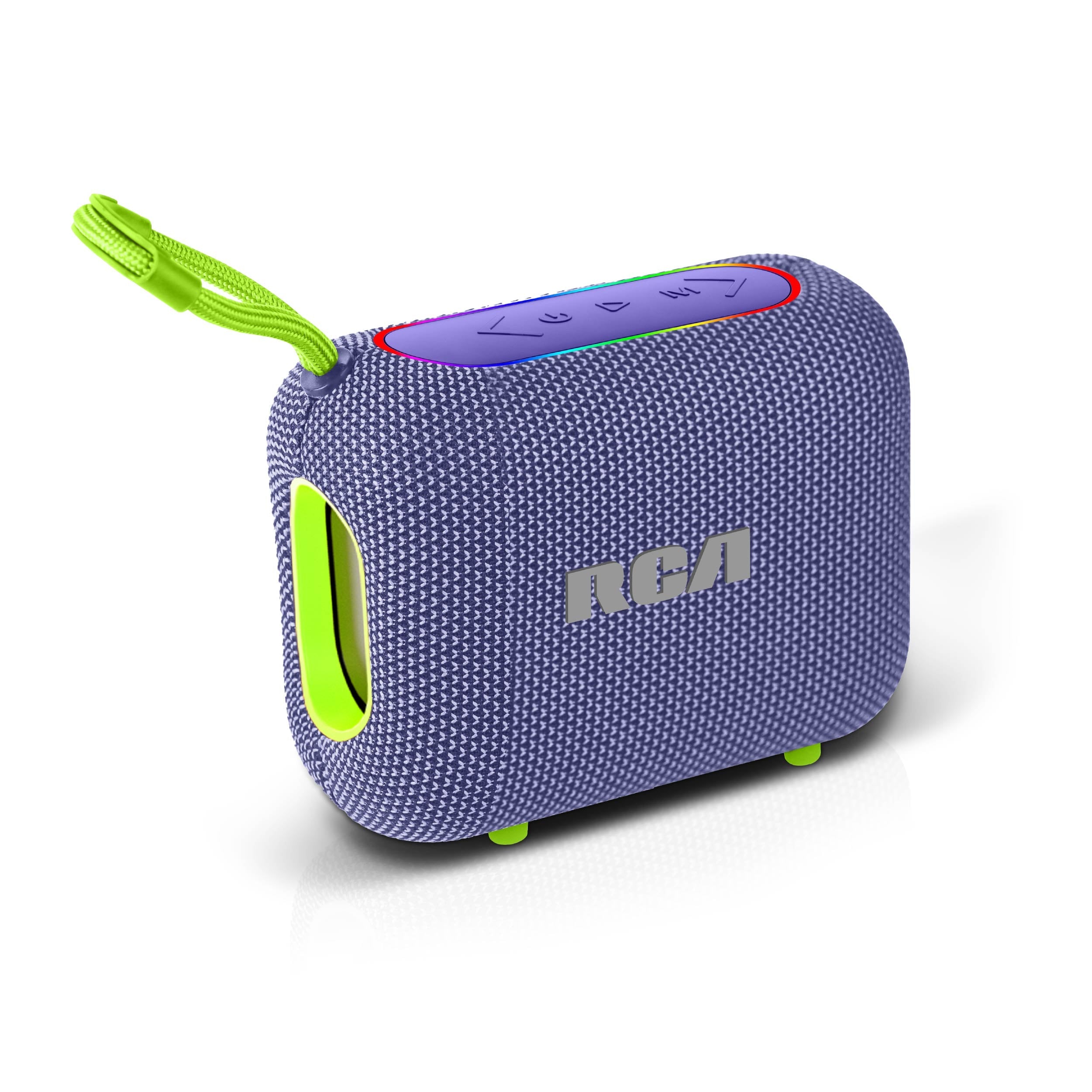 RCA BEAT-33 5W Portable Bluetooth Speaker with RGB Lights & Multiple Inputs