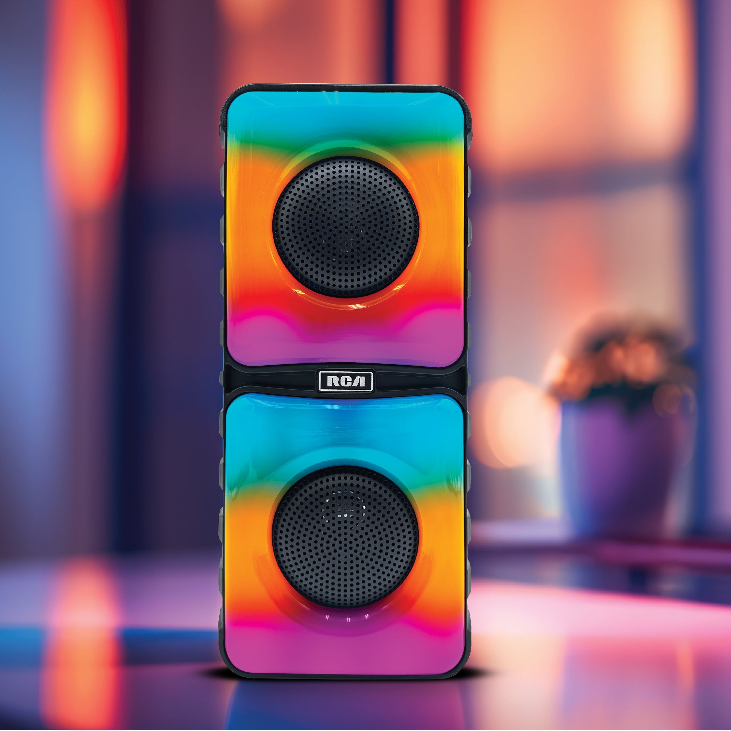 RCA Disco 204 Flame Effect Bluetooth Party Speaker with Dual 4