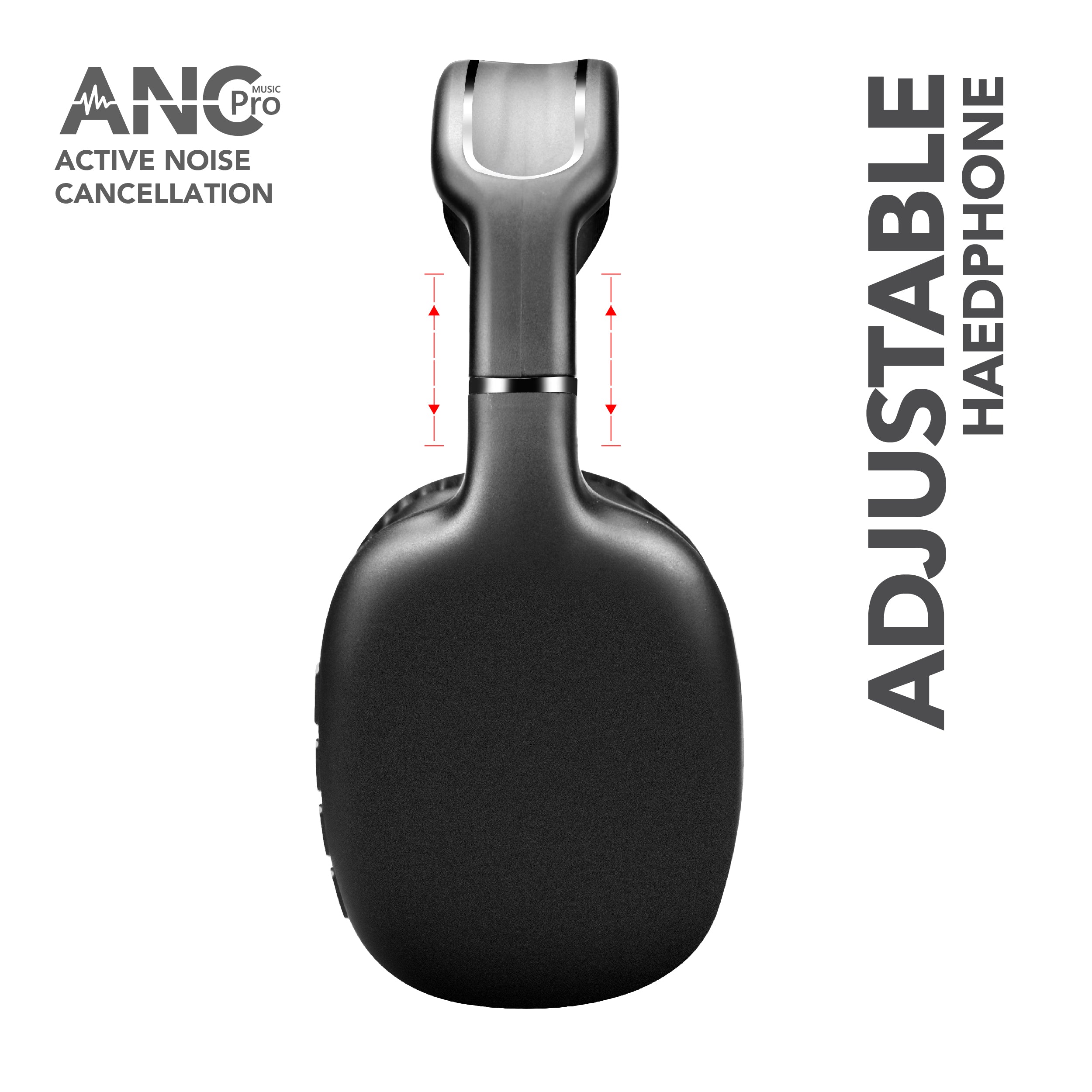 RCA Wave-53 Active Noise Cancelling Headphones, 12H Playtime, Hi-Res Audio