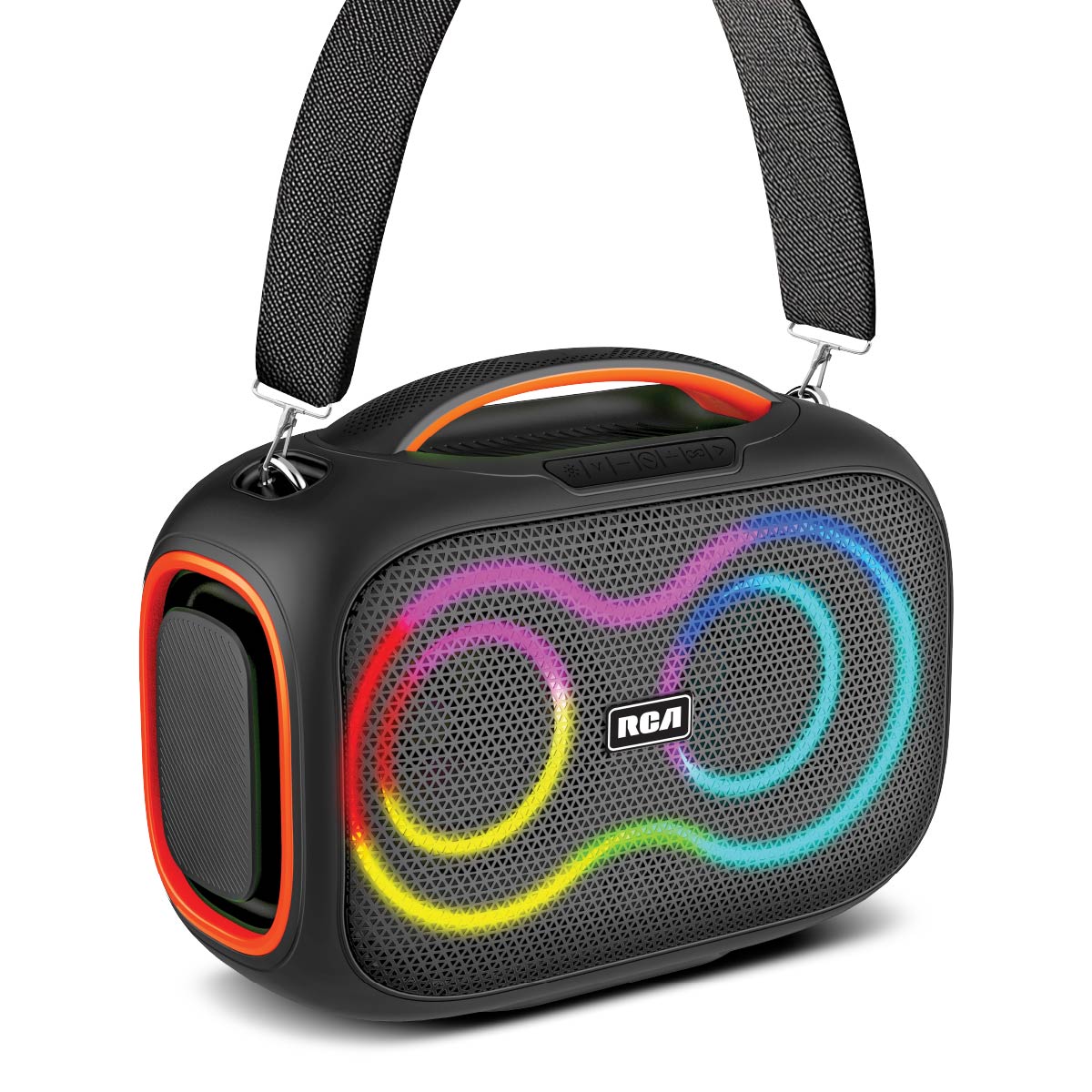 RCA FLAME-206 Portable Bluetooth Speaker Wireless Karaoke Speaker with Mic & RGB Light