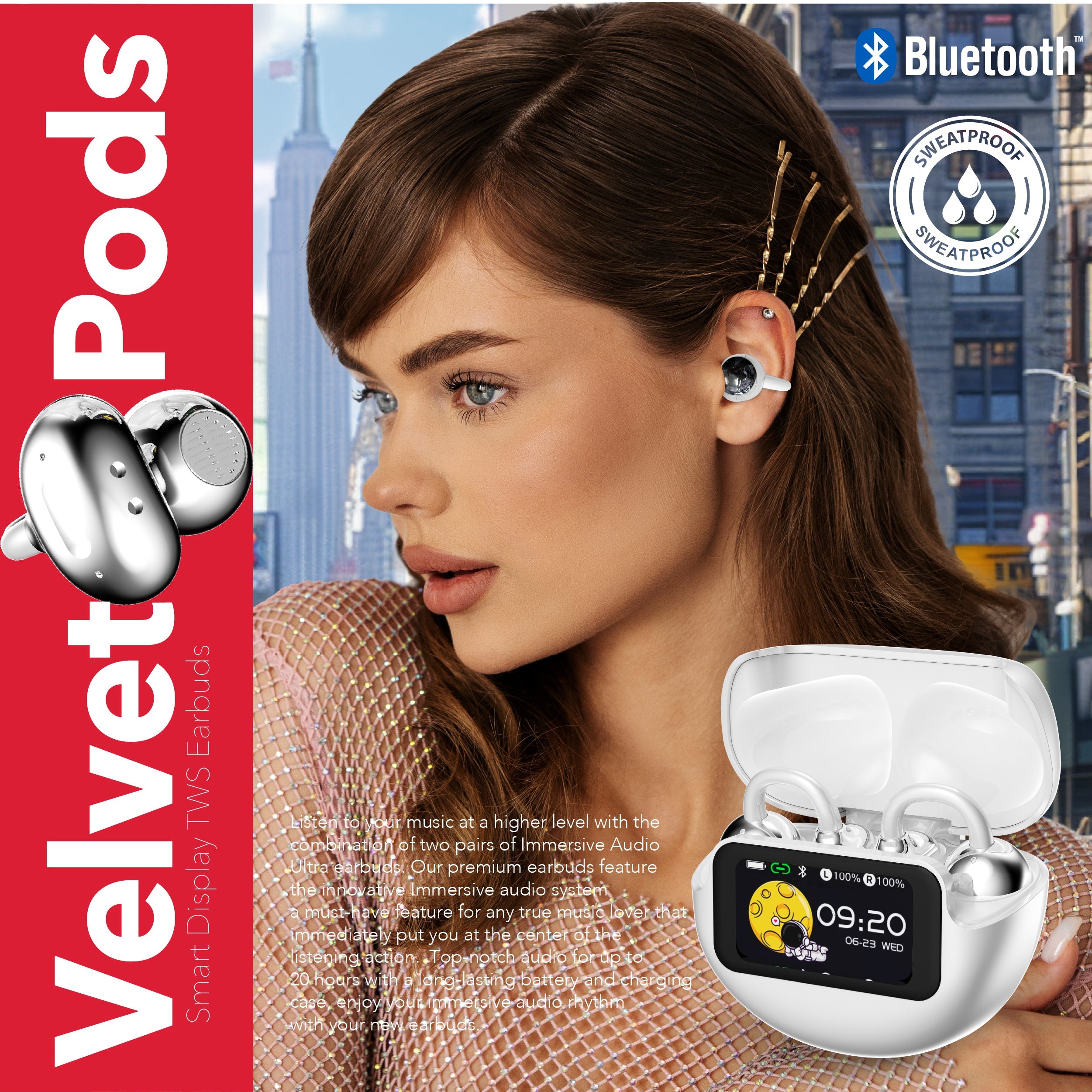 RCA TUNE-45 True Wireless Earbuds with Touch Controls & Voice Assistant