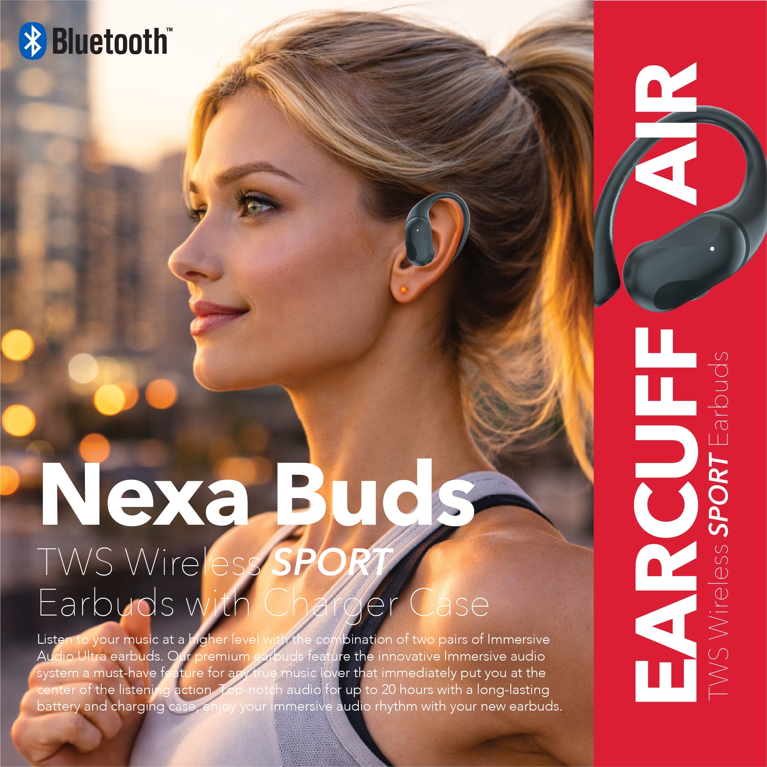 RCA TUNE-50 True Wireless Earbuds with Touch Controls & Voice Assistant